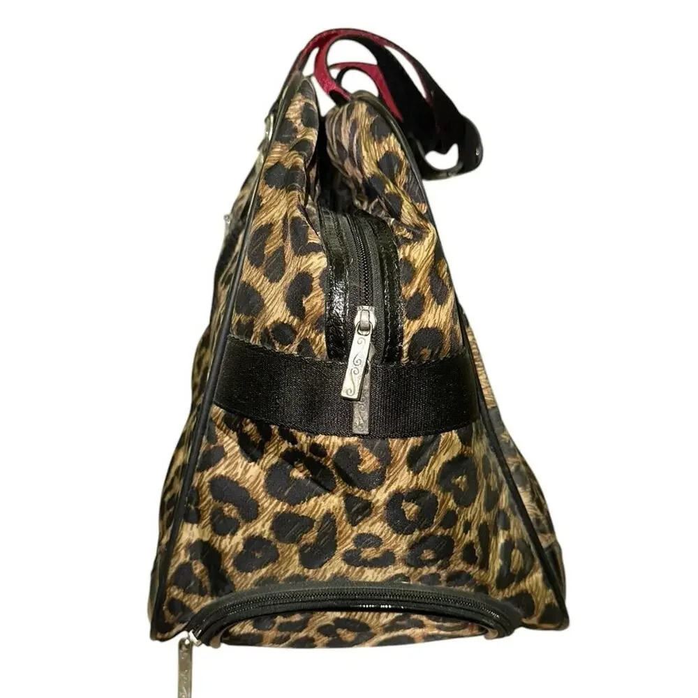 Brighton Leopard Cheetah Print Rolling Overnight Travel Bag